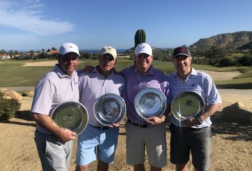 Pictured from left to right: JT Crawford, PGA, John Randle, Perry Eastman, and Michael LeBourgeois